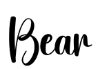 Bear Font Image