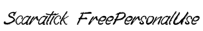 Scaratick  FreePersonalUse Font Image