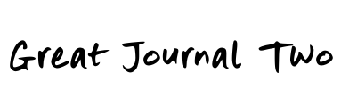 Great Journal Two Font Image