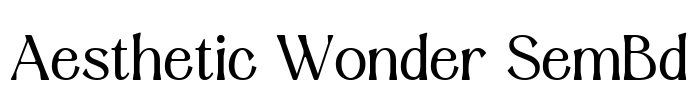 Aesthetic Wonder SemBd Font Image