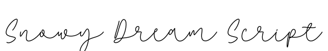 Snowy Dream Script Font Image