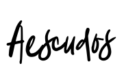 Aescudos Font Image