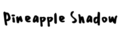Pineapple Shadow Font Image