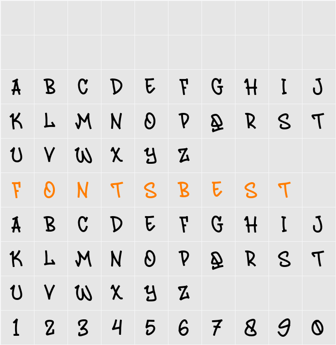 Urban Sign Character Map
