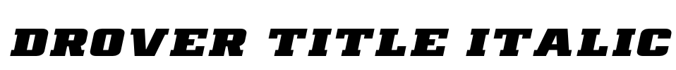 Drover Title Italic Font Image