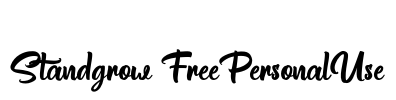 Standgrow FreePersonalUse Font Image