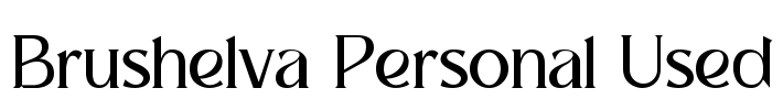 Brushelva Personal Used Font Image