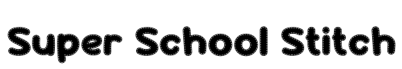 Super School Stitch Font Image