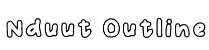 Nduut Outline Font Image