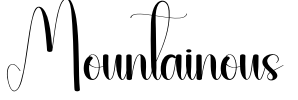 Mountainous Font Image