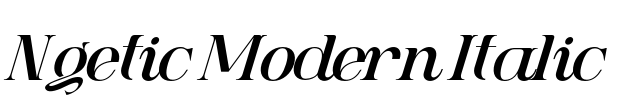 Ngetic Modern Italic Font Image