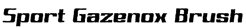 Sport Gazenox Brush Font Image