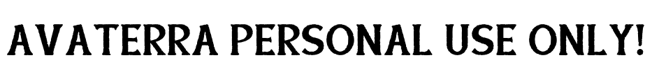 Avaterra PERSONAL USE ONLY! Font Image