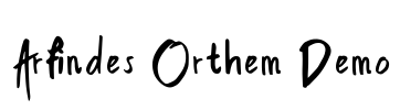 Arfindes Orthem Demo Font Image