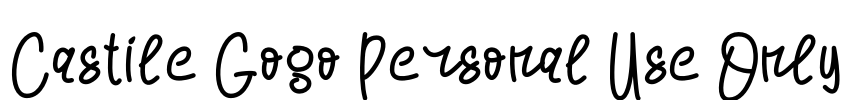 Castile Gogo Personal Use Only Font Image