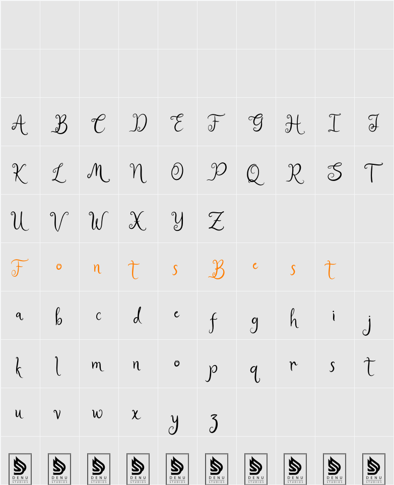 Bellina Seamy Character Map