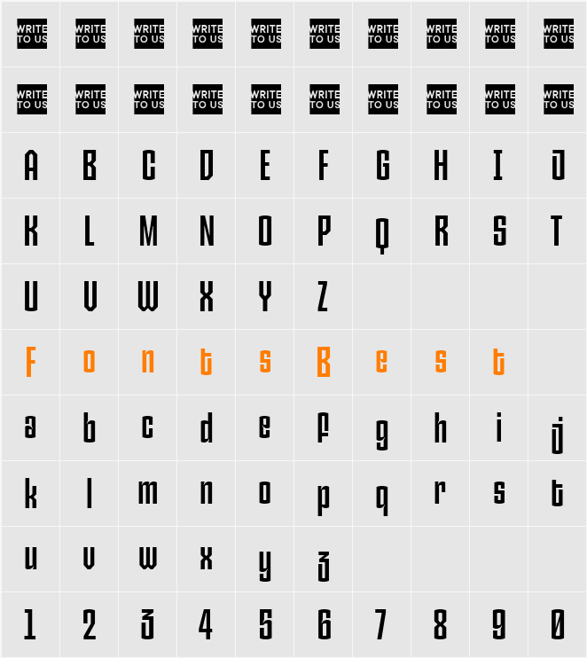 TT Carvist Trial DemiBold Character Map