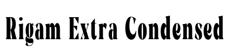 Rigam Extra Condensed Font Image