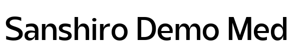 Sanshiro Demo Med Font Image