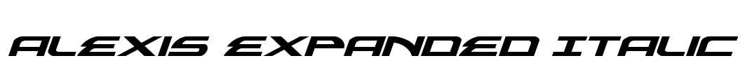 Alexis Expanded Italic Font Image