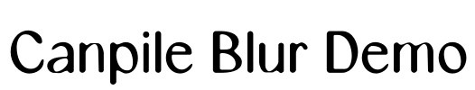 Canpile Blur Demo Font Image