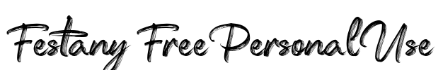 Festany FreePersonalUse Font Image