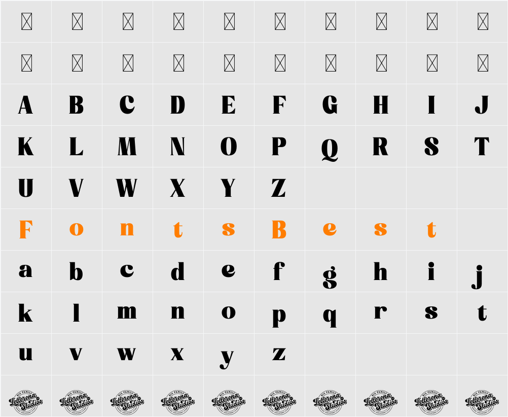 Arthur Matilde DEMO VERSION Character Map