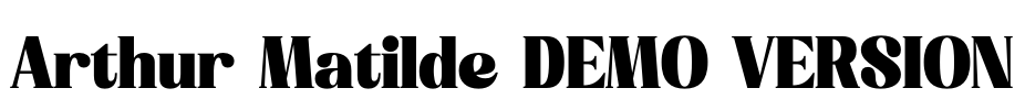 Arthur Matilde DEMO VERSION Font Image