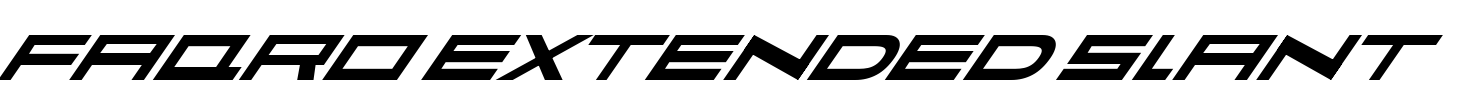 Faqro Extended Slant Font Image