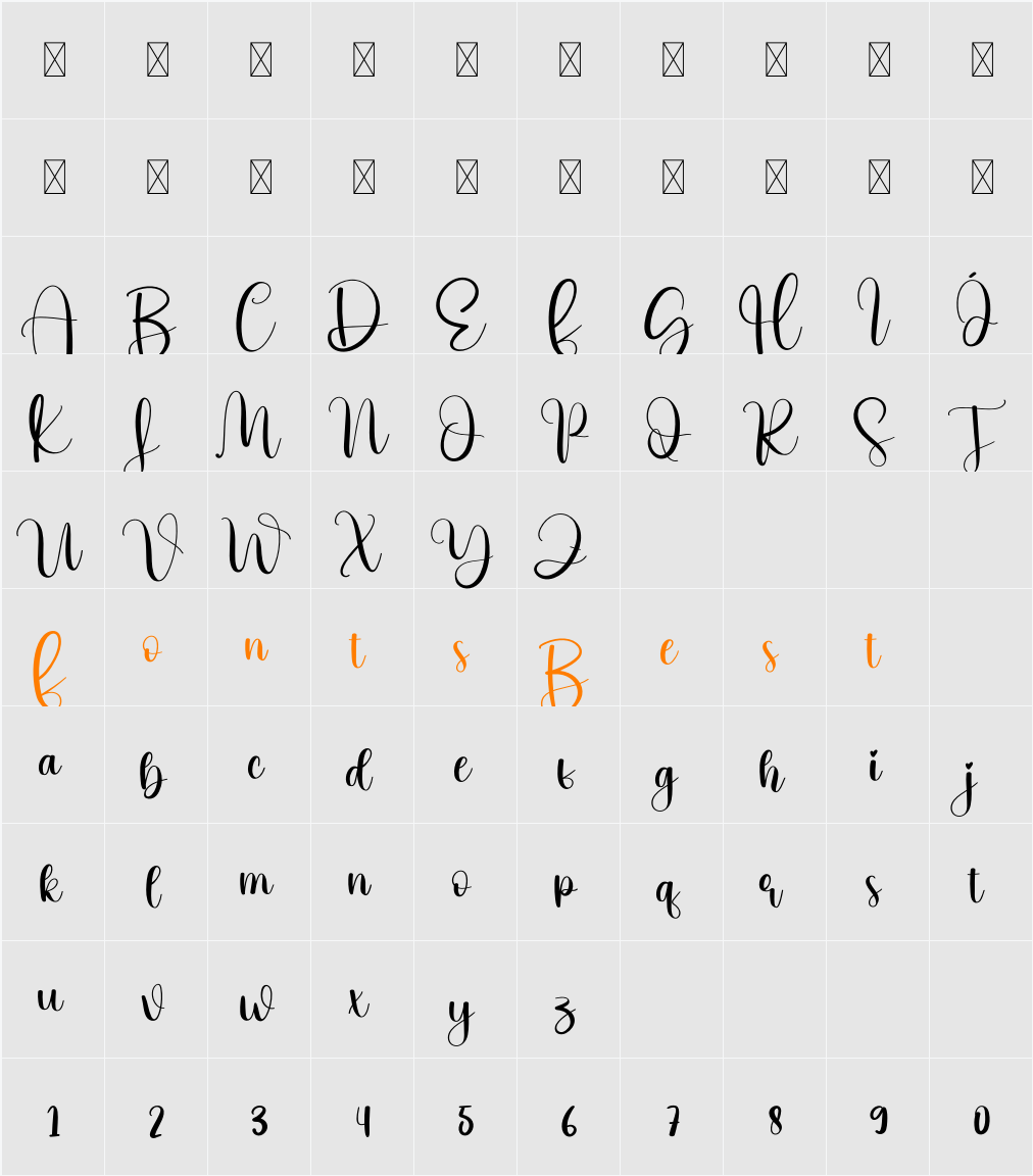 Duck Character Map