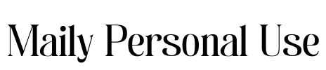 Maily Personal Use Font Image