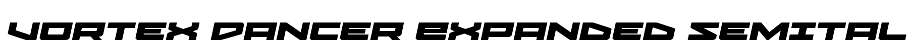 Vortex Dancer Expanded SemItal Font Image
