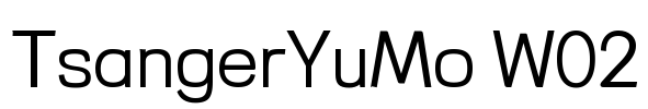 TsangerYuMo W02 Font Image