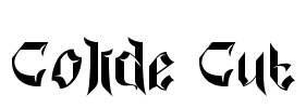 Colide Cut Font Image