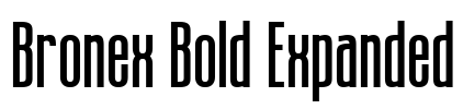 Bronex Bold Expanded Font Image