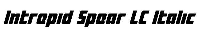 Intrepid Spear LC Italic Font Image