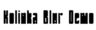 Kolinka Blur Demo Font Image