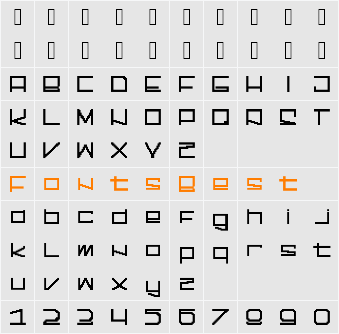 Fuego5000 Character Map