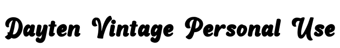 Dayten Vintage Personal Use Font Image