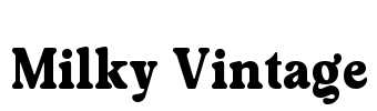 Milky Vintage Font Image