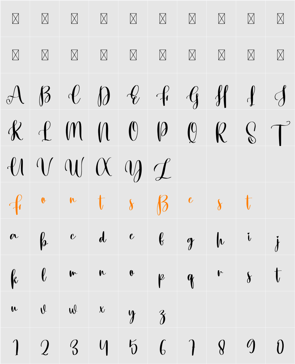 Solution Character Map