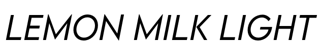LEMON MILK Light Font Image