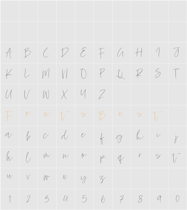 Sweet Harmony Character Map