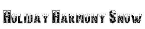 Holiday Harmony Snow Font Image
