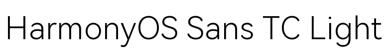 HarmonyOS Sans TC Light Font Image