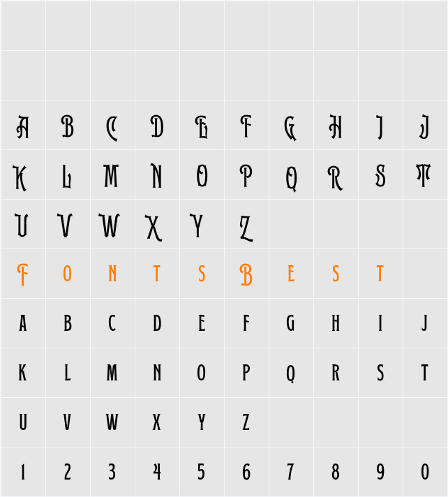 Demo Birshen Character Map