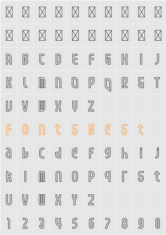 Royagna Outline Character Map