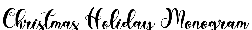 Christmas Holiday Monogram Font Image