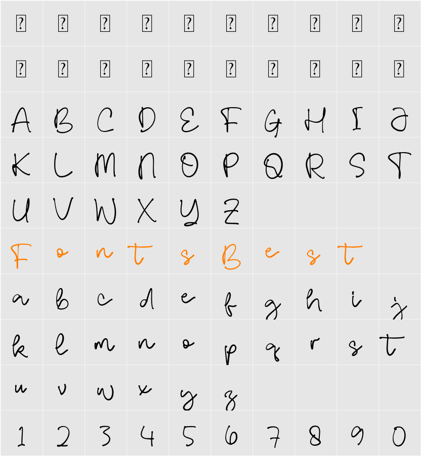 Resmaulli Character Map