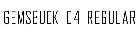 Gemsbuck 04 Regular Font Image